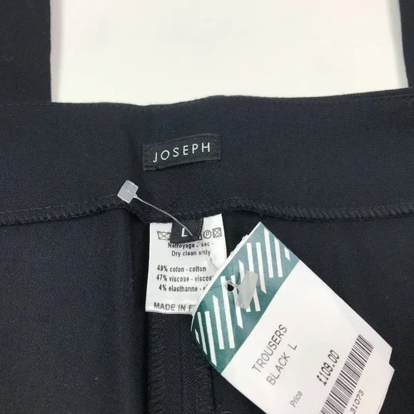 Joseph black trouser pants sz l - Picture 3 of 6